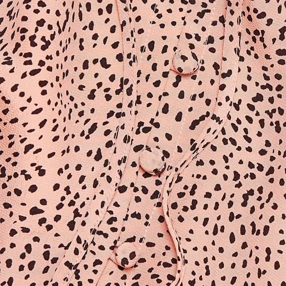 🐆 Rails, Frida Dusty Rose Spotted High-Low Dress